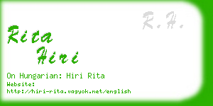 rita hiri business card